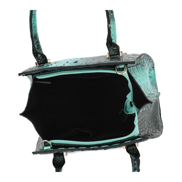 Women's MKF Croc Embossed Tote Wallet Set | Zarnesh