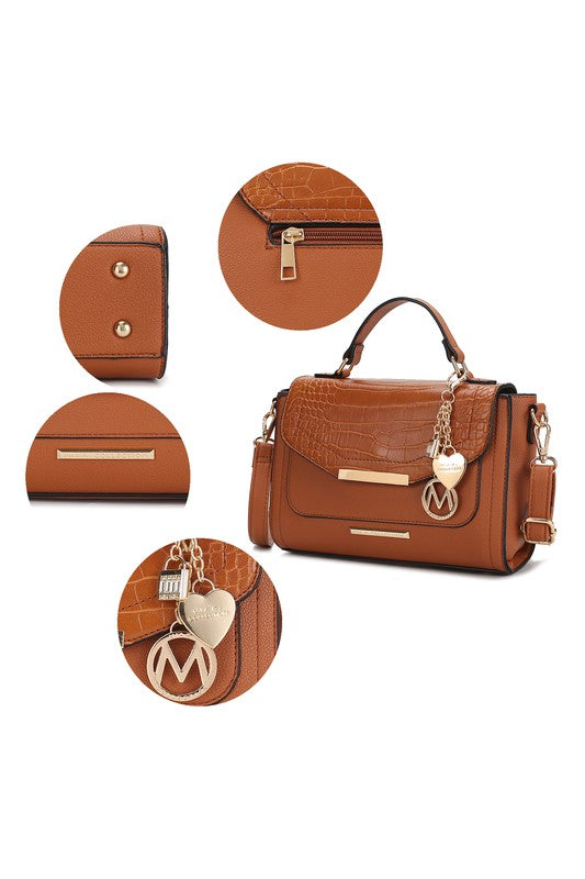 MKF Collection Sylvie Croco Embossed Shoulder Mia - Zarnesh