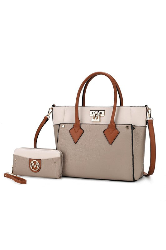 Women MKF Collection Brynlee Color Block Tote Bag | Zarnesh