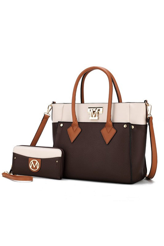 Women MKF Collection Brynlee Color Block Tote Bag | Zarnesh
