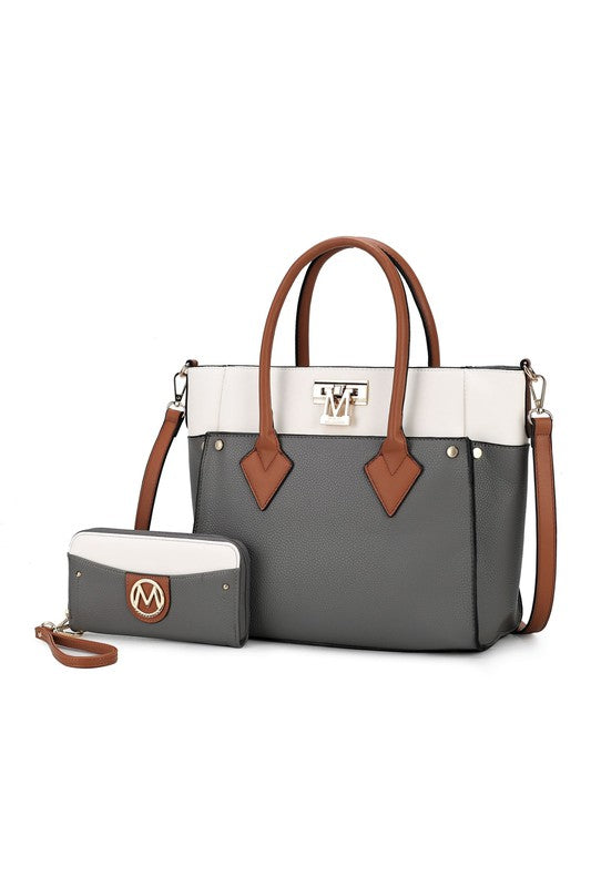 Women MKF Collection Brynlee Color Block Tote Bag | Zarnesh