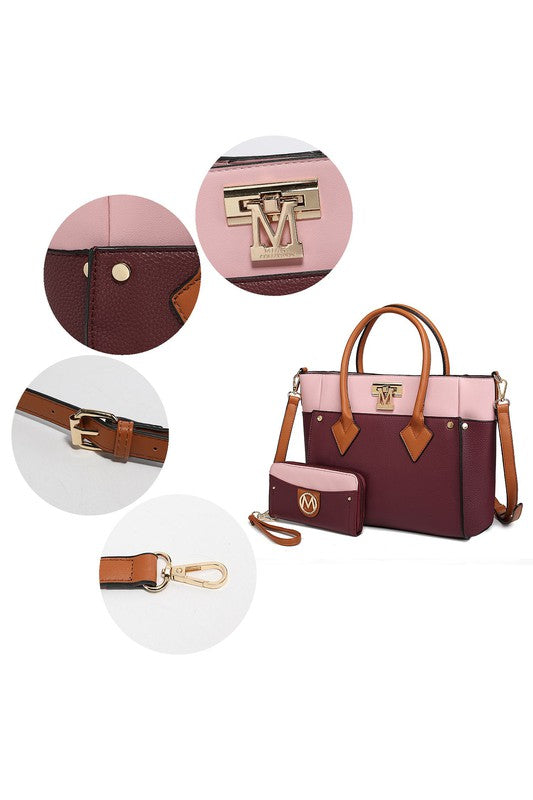 Women MKF Collection Brynlee Color Block Tote Bag | Zarnesh