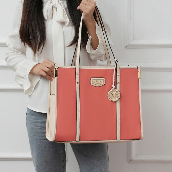 Women's MKF Kindred Oversize Two Tone Tote Bag | Zarnesh