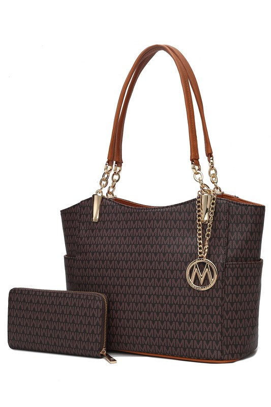 Women’s MKF Monogram Tote Bag Set with Wallet | Zarnesh