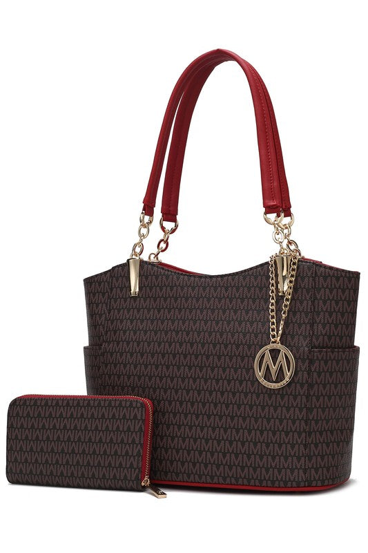 Women’s MKF Monogram Tote Bag Set with Wallet | Zarnesh