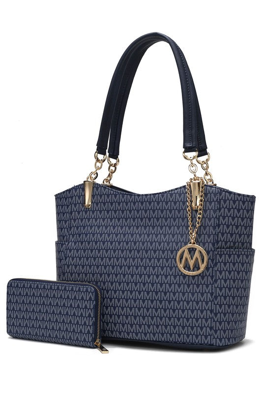 Women’s MKF Monogram Tote Bag Set with Wallet | Zarnesh
