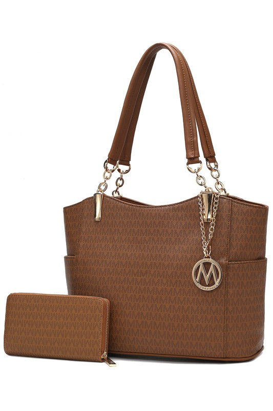 Women’s MKF Monogram Tote Bag Set with Wallet | Zarnesh
