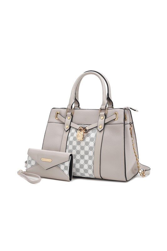 Mia K Collection  Collection Fula Signature Satchel Shoulder Bag for Women | Zarnesh