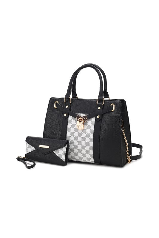 Mia K Collection  Collection Fula Signature Satchel Shoulder Bag for Women | Zarnesh