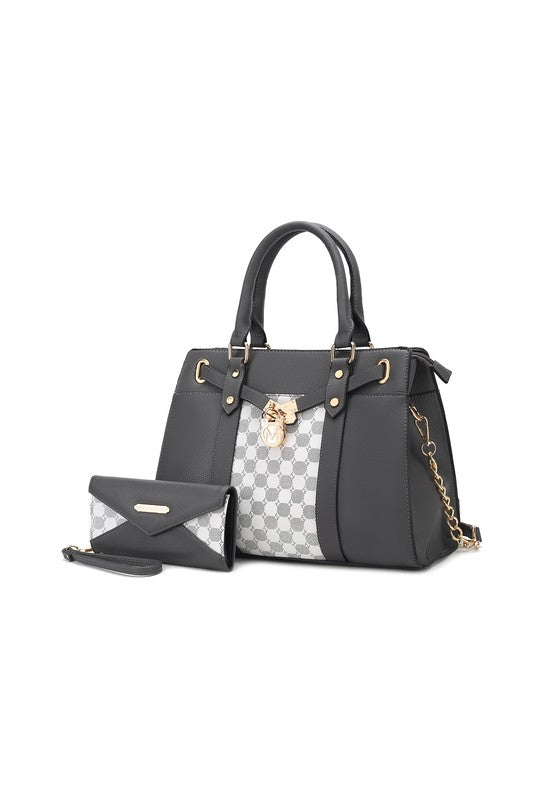 Mia K Collection  Collection Fula Signature Satchel Shoulder Bag for Women | Zarnesh