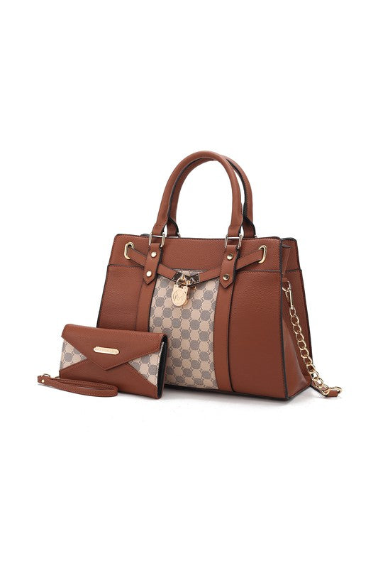 Mia K Collection  Collection Fula Signature Satchel Shoulder Bag for Women | Zarnesh