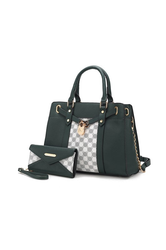 Mia K Collection  Collection Fula Signature Satchel Shoulder Bag for Women | Zarnesh