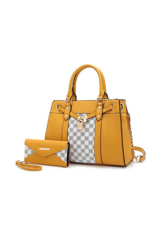 Mia K Collection  Collection Fula Signature Satchel Shoulder Bag for Women | Zarnesh