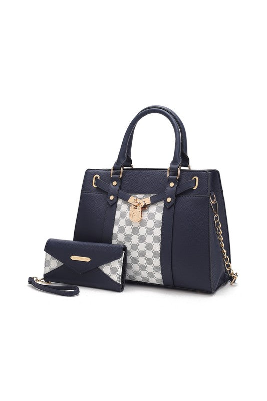 Mia K Collection  Collection Fula Signature Satchel Shoulder Bag for Women | Zarnesh