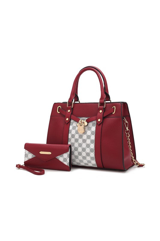 Mia K Collection  Collection Fula Signature Satchel Shoulder Bag for Women | Zarnesh