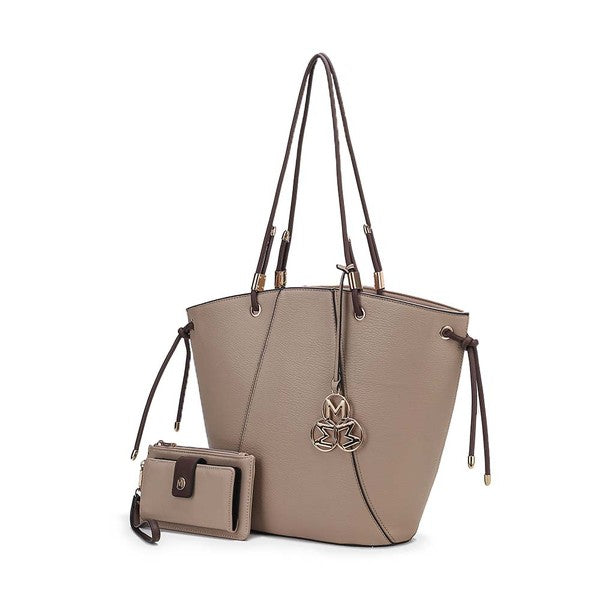Women's MKF Vegan Leather Bucket Handbags with Wallet | Zarnesh
