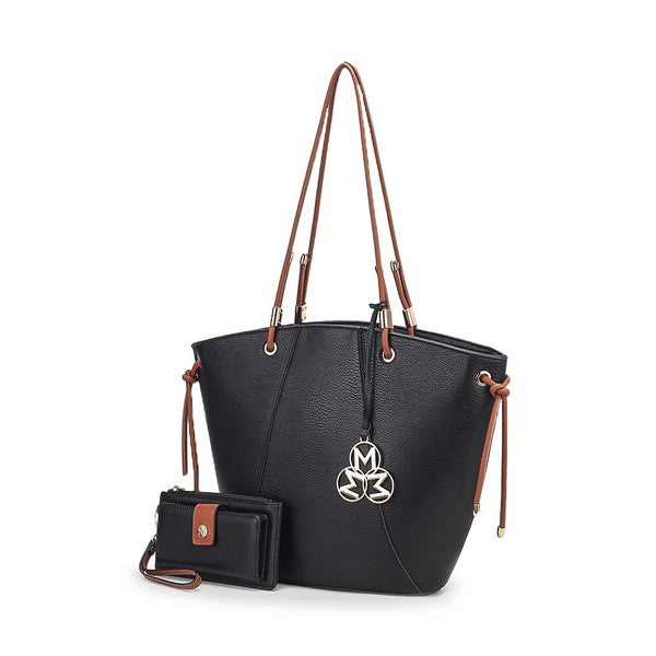 Women's MKF Vegan Leather Bucket Handbags with Wallet | Zarnesh