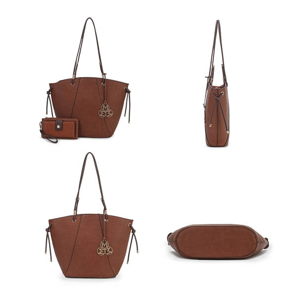 Women's MKF Vegan Leather Bucket Handbags with Wallet | Zarnesh