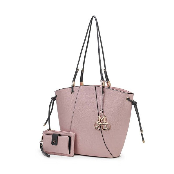 Women's MKF Vegan Leather Bucket Handbags with Wallet | Zarnesh
