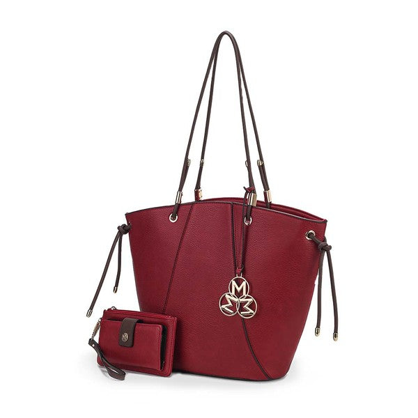 Women's MKF Vegan Leather Bucket Handbags with Wallet | Zarnesh
