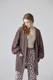 Women’s Knit Long Sleeve Pompom Sleeve Cardigan | Zarnesh