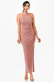 Women's Keyhole A-Line Dress with Pintuck Pleats | Zarnesh