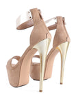 Women's Cosmo Girl Metal Band High Heeled Sandals | Zarnesh