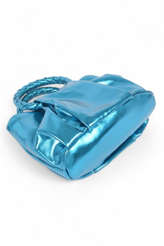 Women’s Metallic Braided Top Handle Crossbody Bag | Zarnesh