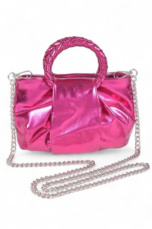 Women’s Metallic Braided Top Handle Crossbody Bag | Zarnesh