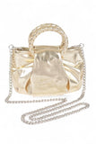 Women’s Metallic Braided Top Handle Small Crossbody Bag | Zarnesh
