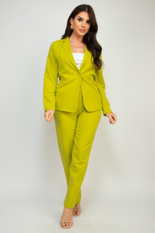 Women's Midrise Tailored Blazer and Pant Suit Set | Zarnesh