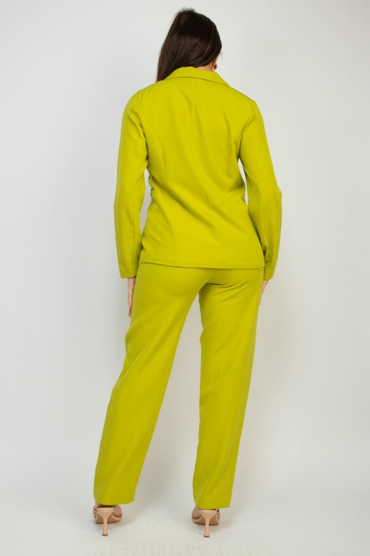 Women's Midrise Tailored Blazer and Pant Suit Set | Zarnesh