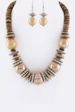 Women's  Mix Beads & Disks Necklace Set  | Zarnesh