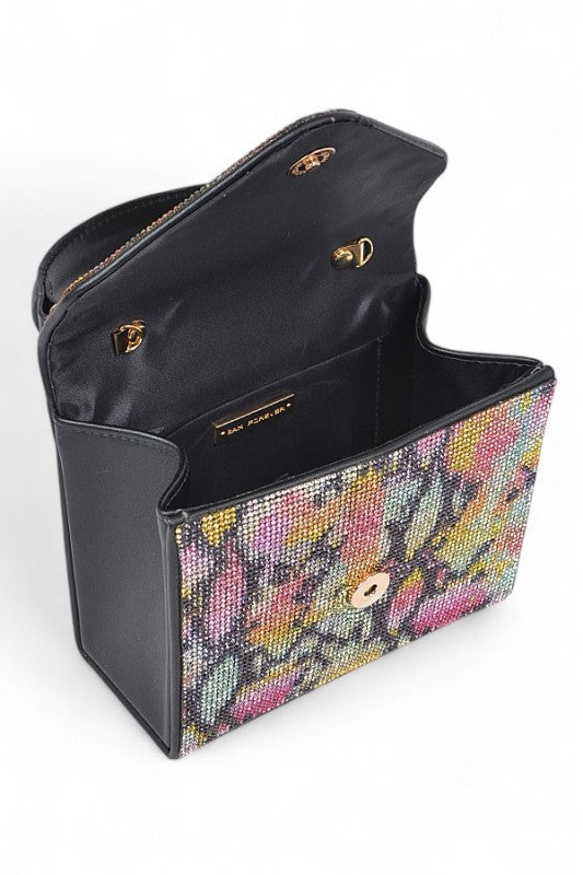 Women's Mix Color Rhinestone Crossbody Swing Bag | Zarnesh