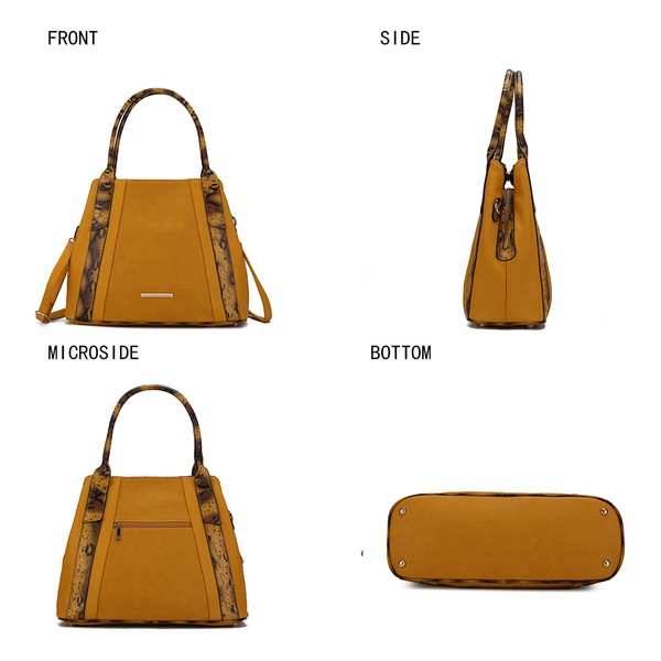 Women's MKF Leather Snake embossed Tote Handbag | Zarnesh