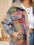 Women's Mustard Red Mint Plaid Button Shacket Cardigan | Zarnesh