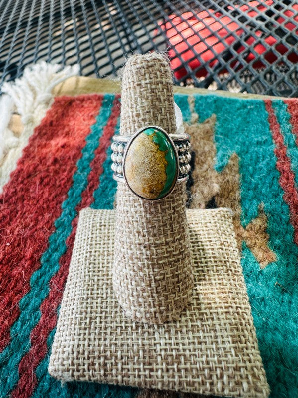 Women's Navajo Royston Turquoise & Sterling Silver Rings | Zarnesh