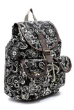 Women's Paisley Printed Canvas Backpack | Zarnesh