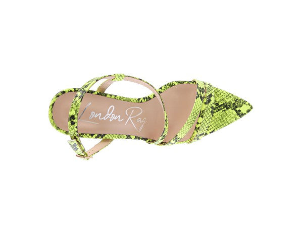 Women's CHERRY TART Snake Print Spool Heel Sandals |Zarnesh