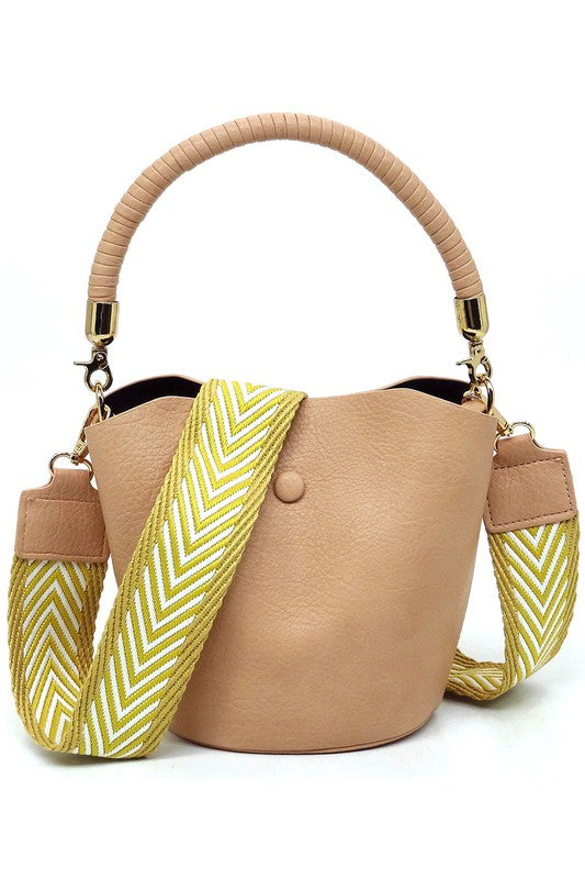 Women's Fashion Bucket Bag Guitar Strap Crossbody | Zarnesh
