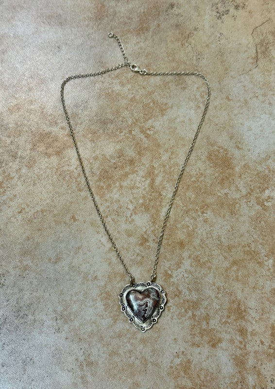 Women’s Ocean Sterling Jasper Heart Sterling Silver Pendant | Zarnesh