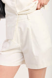 Women’s High Waisted Pleated Halter Vest Shorts Set | Zarnesh