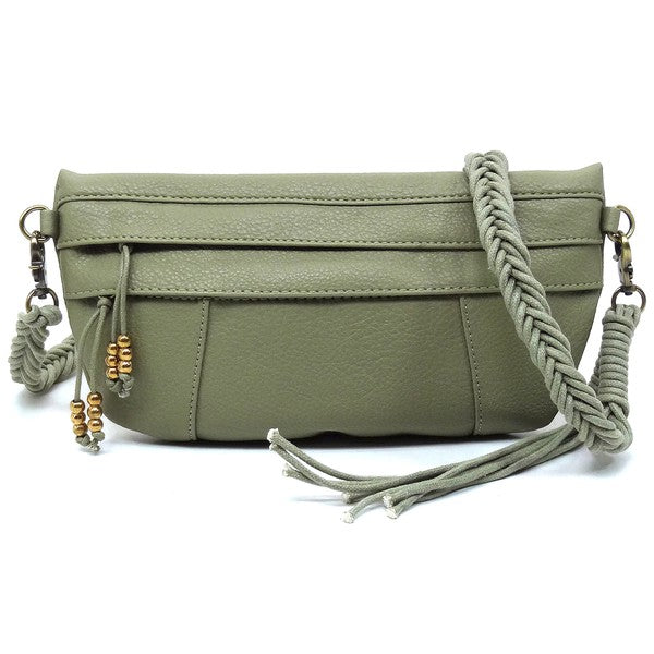 Women’s Crossbody Braided Multi Strap Tassel Shoulder Bag | Zarnesh