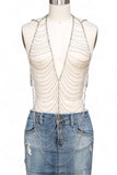 Women's  One Size Mix Chain Tiered Body Chain | Zarnesh