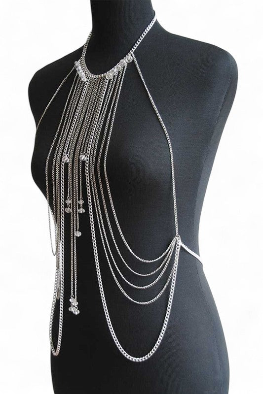 Women's One Size MultiLayered Iconic Body Chain | Zarnesh