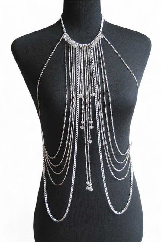 Women's One Size MultiLayered Iconic Body Chain | Zarnesh