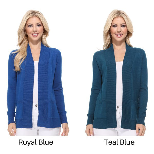 Women's Open Front Shrug Sweater Knit Cardigan | Zarnesh