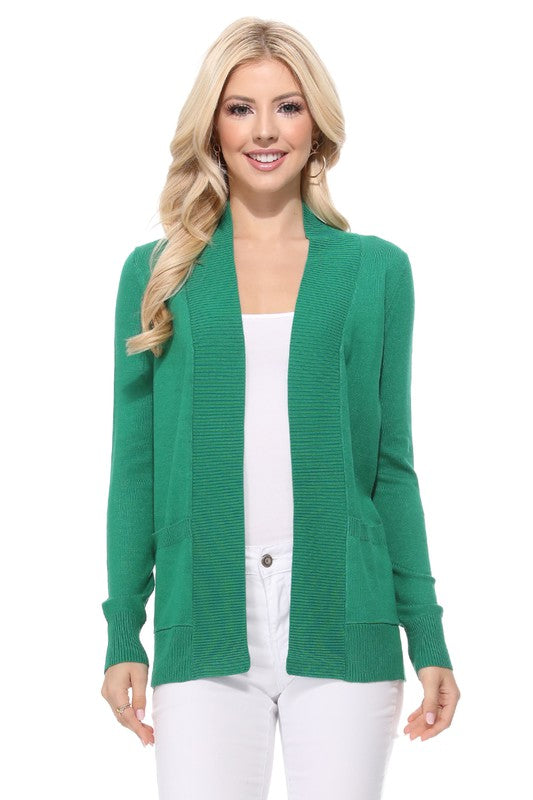 Women's Open Front Shrug Sweater Knit Cardigan | Zarnesh