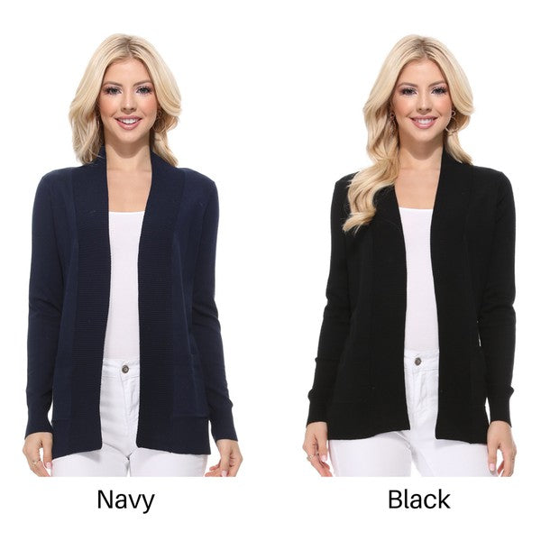 Women's Open Front Shrug Sweater Knit Cardigan | Zarnesh