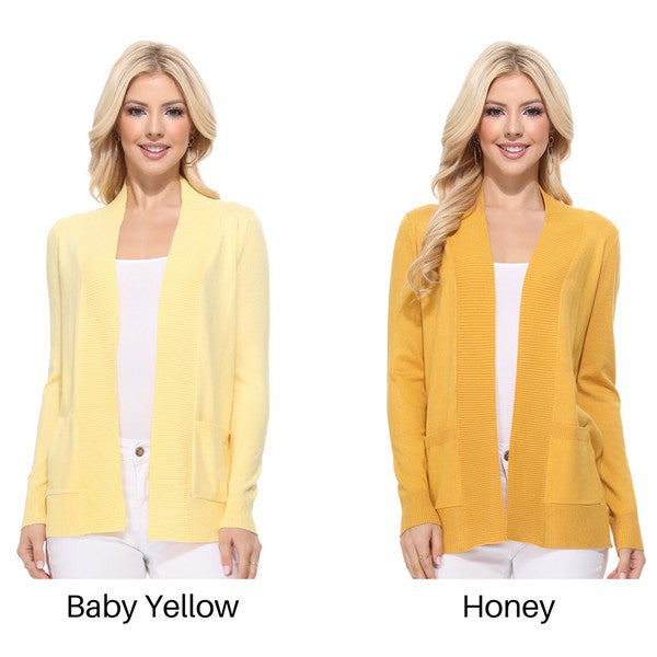 Women's Open Front Shrug Sweater Knit Cardigan | Zarnesh